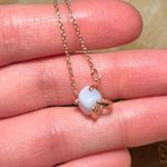 LC Lauren Conrad Semi Precious White Stone Rose Gold Tone Necklace Photo 10