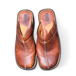 Born Women's Brown Leather hand Crafted Clogs Size 7 Photo 4