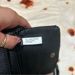 Macy's Black Textured Pleather Bag with Zipper Closure Photo 5