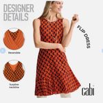 CAbi  Play Day Flip Dress Reversible Floral Polka Dot Sleeveless Fit & Flare Mesh Photo 1