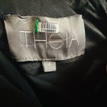 THEIA Women's Black Matte Mesh Cut Out Back Fitted Gown Maxi Dress Size 4 Photo 10