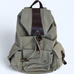 Y2K Vintage Unisex Preppy Academia Khaki Brown canvas l messenger backpack book bag purse cargo pockets. Great for school, university, work. Can fit most books laptops #boho #granola #hippie #adventure #gypsy Measurement in pics Green Photo 0