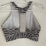Athleta navy blue and white stripe workout sports bra T back size S Photo 3