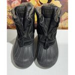 Totes Black Leather Upper zipper Faux Fur Winter Boots Size 9D Photo 1