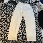 Verge Girl VRG GRL white straight leg jeans with raw hem Photo 1