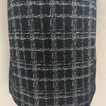 Calvin Klein  Black Off Checkered Sparkly Short Sleeve Dinner Dress Photo 2