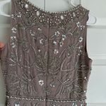 Mac Duggal  Vintage‎ Lilac Floral Beaded Sheath Midi Dress Photo 7