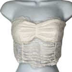 Winter Lennon Lace Strapless Top Bra White Size L Photo 0