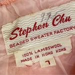 Stephen Chu Vintage Sequin Beaded Sleeveless Sweater Top Pink Large Pink Photo 10