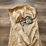 Weekend Stories Gabrielle Midi Dress Small In Champagne Satin NWT Sleeveless Photo 6