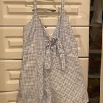 Poof New York Plaid Tie Up Romper Photo 1