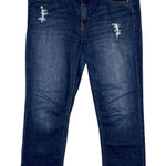 White House | Black Market White House Black Market Jeans Womens 4 Blue Slim Crop Dark Straight Distressed Photo 0