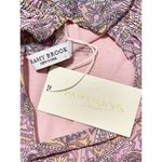 Ramy Brook Lula Paisley Print Sleeveless Keyhole Tie Back Top Blouse Pink Large Photo 2