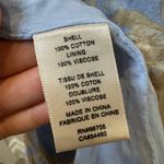 Rebecca Taylor Short Sleeve Satin Leaf Floral 100% Cotton Maxi Dress Size 8 Photo 7