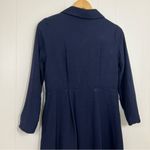 Alaroo Navy Blue Faux Wrap Collared Shirt Dress Photo 8