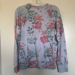 Sundry  Tropical Raglan Pullover Sweatshirt in Lilac Multi Size 1 (Small) Photo 3
