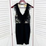 Alice + Olivia Odette Lace Top Halter Mini Sheath Dress Black Size 2 Coquette Photo 7