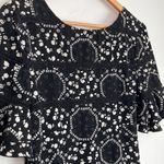 Free People | Black and White Floral Mini Dress sz 6 Photo 7