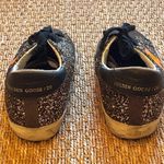 Golden Goose Superstar Sneaker in Black Gold Glitter & Fluo Star | SZ 36 Photo 9