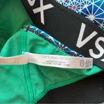 Victoria's Secret Victoria’s Secret Green & Blue Patterned Sports Bra Size Medium Photo 2