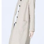 J.Jill Love Linen Button Front Longline Duster Jacket Sz.M Tan Size M Photo 3