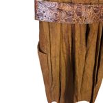 VTG Rabbit Rabbit Rabbit Designs Maxi Dress Sz 6 Brown Cotton Belted Western Photo 7