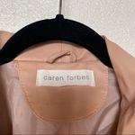 Caren Forbes Rosy Tan Vegan Leather Moto Jacket Size Large Photo 5