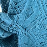 Free People  Beach Get Away Fauxchet Flare Pants Teal Blue Size XL EUC Photo 5