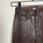 Paige Brown High Rise Muse Coated Jeans Photo 2