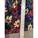 Leslie Fay Vintage Midi Skirt Women's Size 18 Pleated Pull On Deep Floral Modest Photo 4