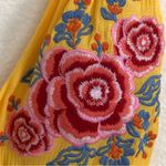 Forever 21 Yellow Embroidered Floral Romper L Photo 2