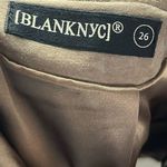 BLANK NYC Camel Brown Side Zip Suede Leather Mini Skirt 26 Photo 3