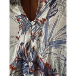 Z & L Floral Maxi Dress Kimono Sleeve V Neck Bohemian Resort Casual M White Size M Photo 3