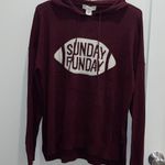 Rachel Zoe MAROON GAME DAY SWEATER with “SUNDAY FUNDAY” inside a footb… Photo 5