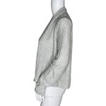 Anthropologie Knitted & Knotted Sweater Women Small Gray Open Knit Shimmmer Boho Photo 2