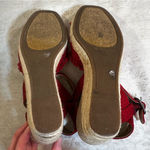 Lucky Brand Red Wedge Sandals Size 6.5 Photo 5