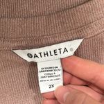 Athleta Uptempo Ribbed Stretch Long Sleeve Vneck Henley Top Palermo pink Size 2X Photo 9