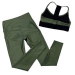 Noli  - Liquid Jolie Bra and Leggings in Green and Black Photo 2