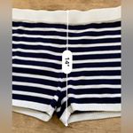 Aerie Women’s Sz M? Navy/White Stripe Knit Sweater Shorts Photo 5