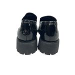 Steve Madden  Lando Black Leather Slip On Toe Chunky Platform Loafers Shoes 8M Photo 2