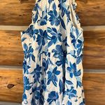 Clover & Sloane Blue Floral Dress Size L Photo 2