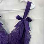 Victoria's Secret Vintage women's purple lace bow Teddy bodysuit lingerie large Photo 1