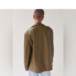 Urban Outfitters  Oversized Jules Faux Leather Blazer Olive Small Photo 3