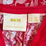 Anthropologie Maeve Red Elephant Safari Top Melange Animal Print Tank Size 2P Photo 2