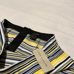 Ann Taylor Short Straight Pencil Skirt Blue Black Yellow Stripe Sz 0 NWT $79 Photo 5