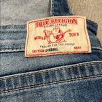 True Religion  cut off jean overall shorts small Photo 5