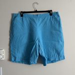 J.Jill XL Shorts 100%β Linen Ocean Blue Coastal Minimalist Beach Photo 0