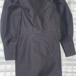 BCBGMAXAZRIA METALLIC BLACK GOLD COMBO METALLIC PUFF SHOULDER Photo 0