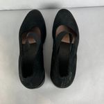 Loints Of Holland Maryjane Shoes Womens 41 9.5 10 Black Wedge Pebbled‎ Leather Photo 3