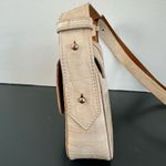 Most Wanted Crocodile Print Embossed Small Leather Saddlebag Mini Crossbody Tan Photo 6